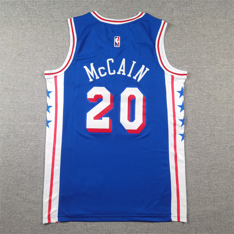 Men Philadelphia 76ers #20 McCain blue 2024 2025 NBA jersey 